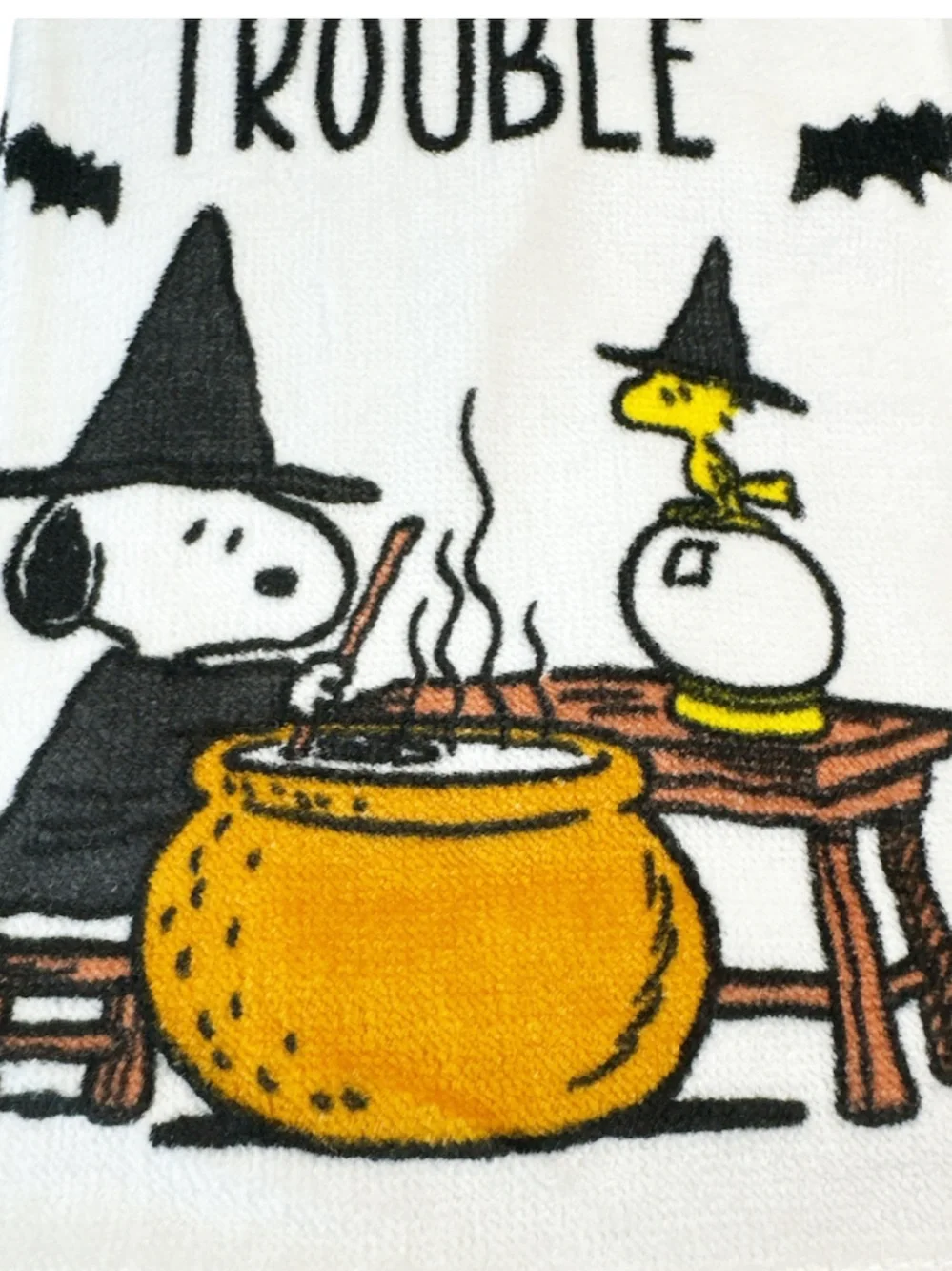 NEW Peanuts HALLOWEEN STIRRING UP TROUBLE Snoopy & Woodstock Kitchen Towel Set/2